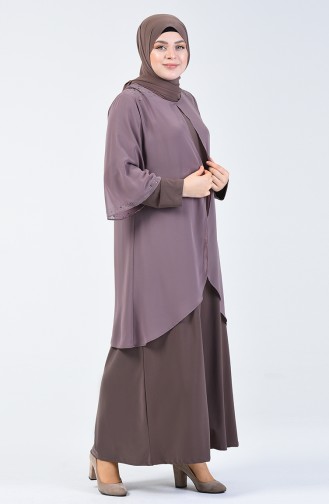 Mink Hijab Dress 7802-04