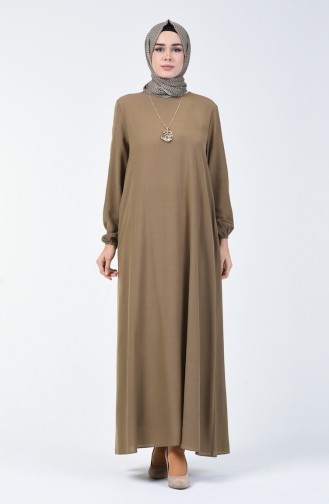 Ölgrün Hijab Kleider 0023-11