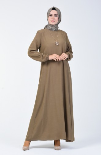 Ölgrün Hijab Kleider 0023-11