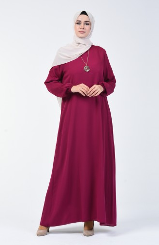 Fuchsia Hijab Kleider 0023-14