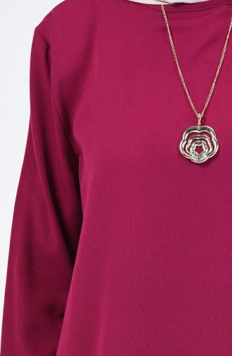 Robe avec Collier 0023-14 Fushia 0023-14