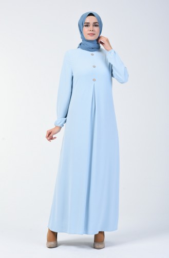 Kleid aus Aerobin-Stoff mit elastischer Arm 0050-06 Babyblau 0050-06