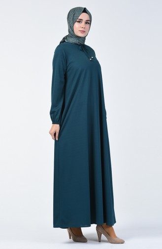 Kleid mit elastischer Arm 1811-02 Petroleum 1811-02