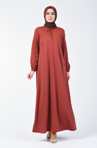 Kleid mit elastischer Arm 1811-04 Zweibelschalefarbig 1811-04