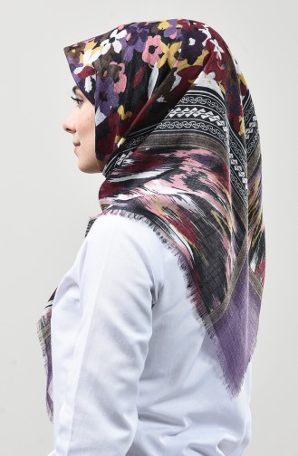 Patterned Silvery Scarf Lilac 2443-04