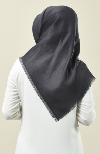 Self Patterned Cotton Scarf Dark Gray 13164-04