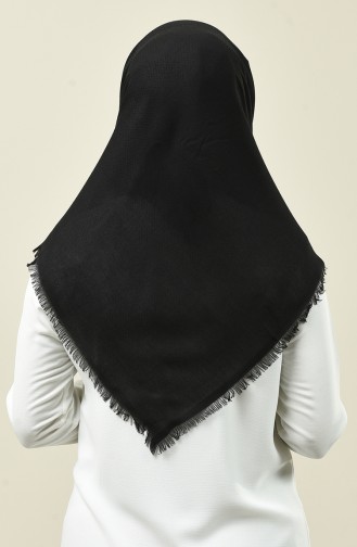 Self Patterned Cotton Scarf Black 13164-08