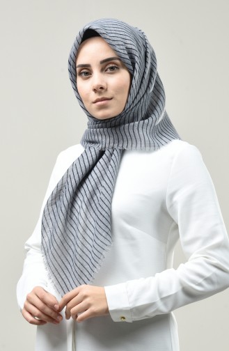 Patterned Scarf Gray 901588-11