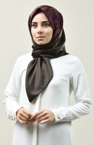Karaca Desenli Rayon Eşarp 90672-04 Haki Siyah
