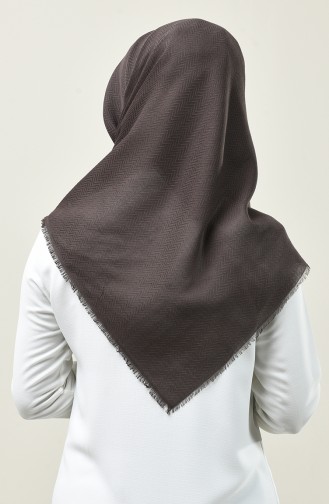 Zigzag Patterned Square Scarf Brown 60092-01