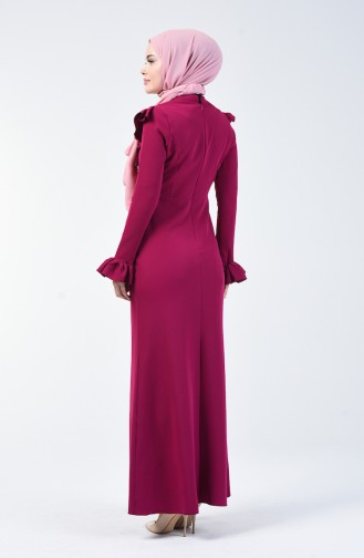 Stein Bedrucktes Abendkleid  5256-06 Fuchsia 5256-06