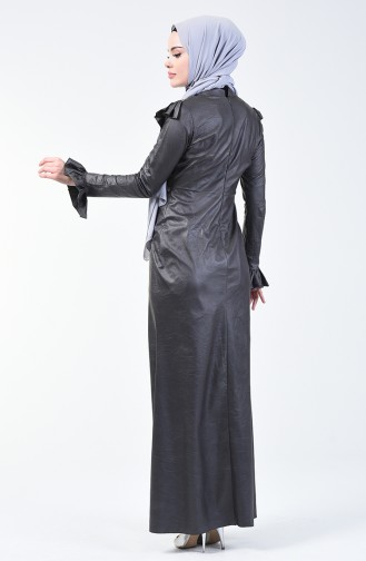 Stein Bedrucktes Abendkleid 5256A-01 Anthrazit 5256A-01