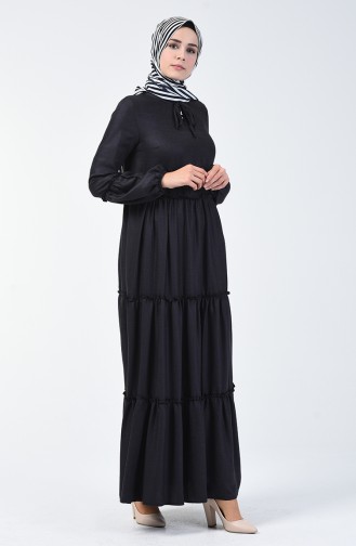 Navy Blue Hijab Dress 7255-03