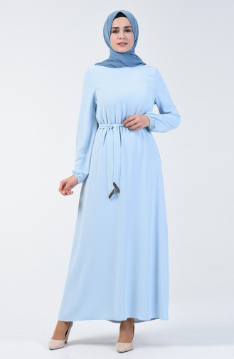 Robe Hijab Bleu Bébé 0048-07