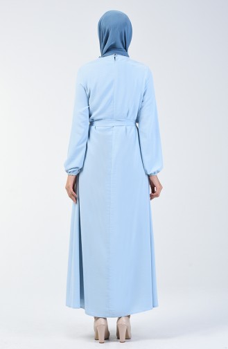 Robe Hijab Bleu Bébé 0048-07