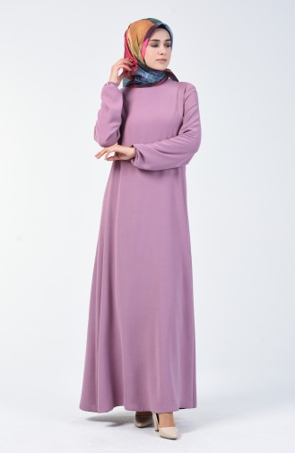 Kleid aus Aerobin Stoff mit elastischer Arm 0061-06 Violett 0061-06