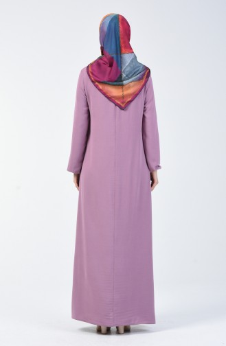 Kleid aus Aerobin Stoff mit elastischer Arm 0061-06 Violett 0061-06