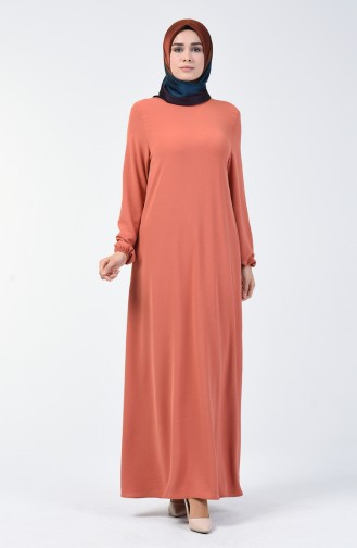 Kleid mit elastischer Arm aus Aerobin Stoff 0061-08 Zweibelschalefarbig 0061-08