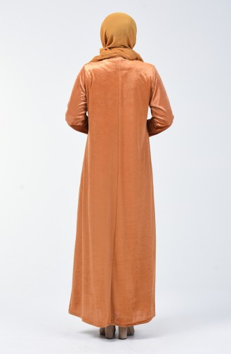 Senf Hijab Kleider 4868-02
