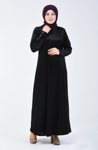 Robe Velours Grande Taille 4868-05 Noir 4868-05