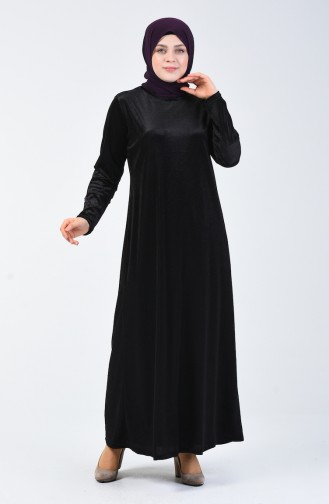 Robe Velours Grande Taille 4868-05 Noir 4868-05
