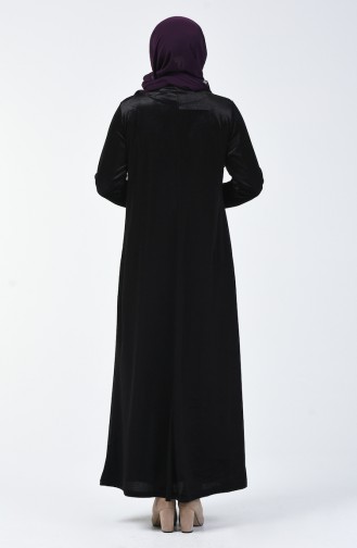 Robe Velours Grande Taille 4868-05 Noir 4868-05