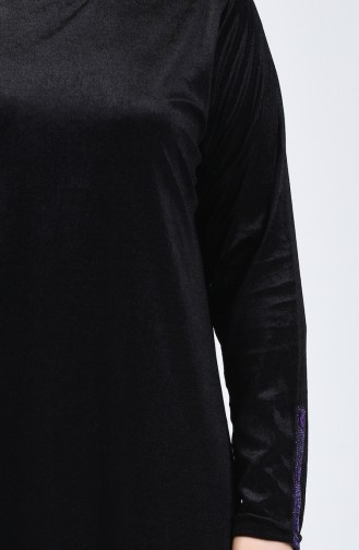 Robe Velours Grande Taille 4868-05 Noir 4868-05