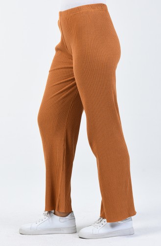 Tricot wide Pants Brown tobacco 4492-18