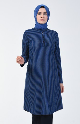 Striped Winter Tunic Blue 5423-01