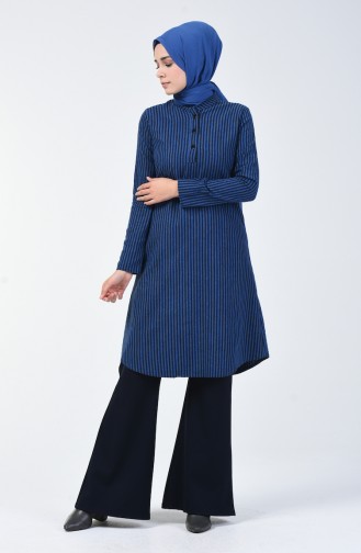 Striped Winter Tunic Blue 5423-01