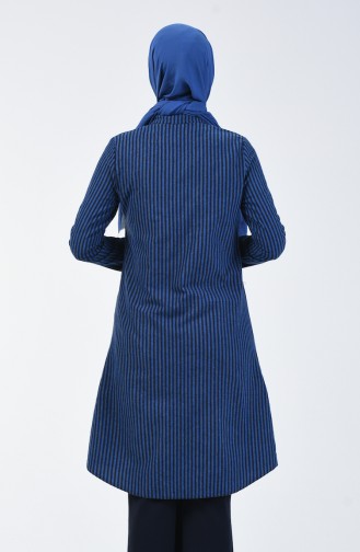 Striped Winter Tunic Blue 5423-01