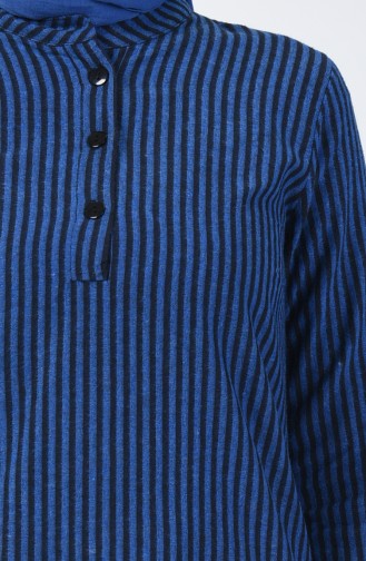 Striped Winter Tunic Blue 5423-01