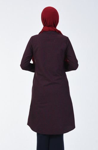 Striped Winter Tunic Bordeaux 5423-04