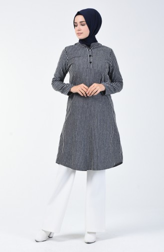 Striped Winter Tunic Gray 5423-05