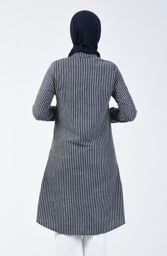 Striped Winter Tunic Gray 5423-05