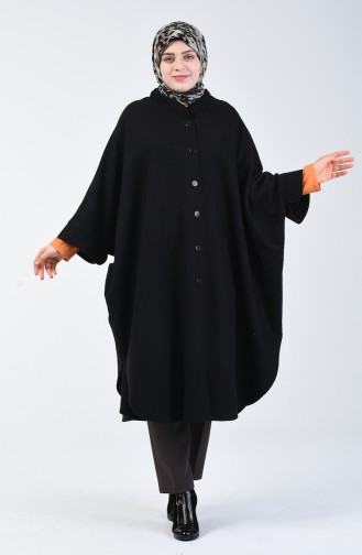 Winter Felt Poncho Black 9001-01