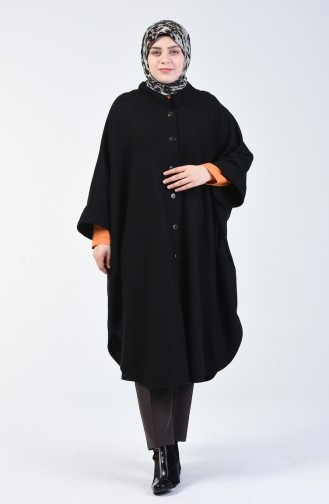 Winter Felt Poncho Black 9001-01