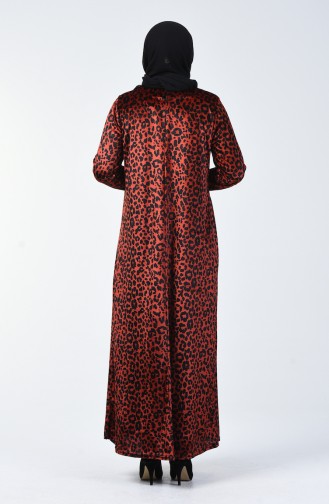 Plus Size Leopard Print Velvet Dress 4867-02 Tile 4867-02