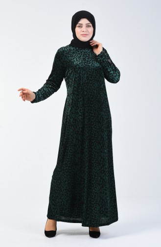Emerald Green Hijab Dress 4867-04