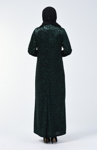 Smaragdgrün Hijab Kleider 4867-04