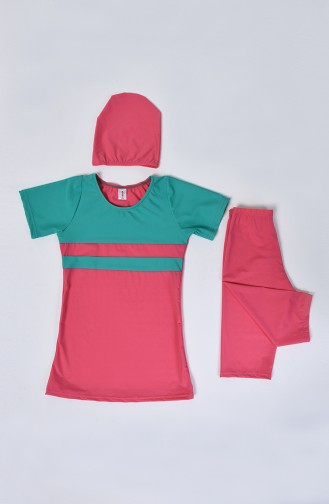 Pink Swimsuit Hijab 0111-16
