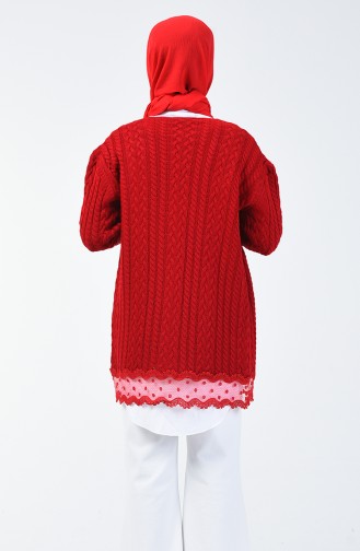 Rot Strickjacke 4890-06