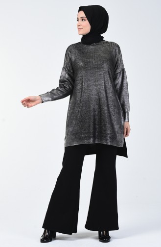 Tricot Silver Sweater Black Silver 4952-02