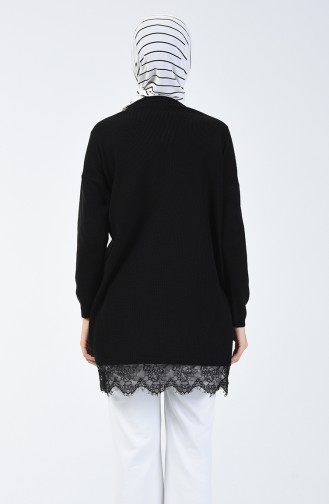 Tricot Lace Sweater Black 4961-01