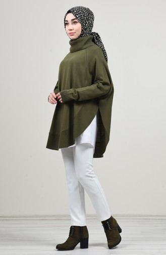 Asymmetrisches Trikot Poncho  1404-04 Khaki 1404-04