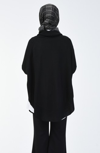 Asymmetrisches Trikot Poncho  1404-05 Schwarz 1404-05