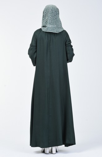 Emerald Green Hijab Dress 3138-02