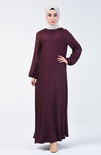 Robe Manche Et Col Froncé 3138-03 Plum 3138-03