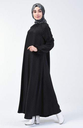 Robe Manche Et Col Froncé  3138-04 Noir 3138-04