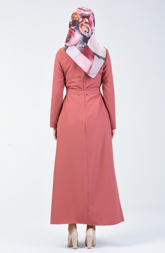 Belted Straight Dress Onion Peel 60087-02